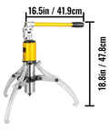 Shop Ready 15 Ton Hydraulic Gear And Wheel Bearing Puller Extraction Tool with robust jaws measurements 16.5 in and 18.8 in