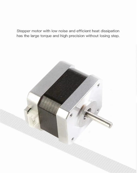 42 34 Stepper Motor For 3D Printer Z Axis 2 Phase 0.8A 1.8 Degree Replacement For CR 10 Ender 3 Ender 5 Series With 0.4 Nm Torque And Beefy Smooth Motion, silver metal stepper motor with shaft
