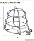 Product dimensions for Heavy Duty Iron Fire Sprinkler Head Covers 4 Pack Dome Cage Protectors, 3.1 in height and 2.8 in width.