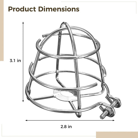 Product dimensions for Heavy Duty Iron Fire Sprinkler Head Covers 4 Pack Dome Cage Protectors, 3.1 in height and 2.8 in width.
