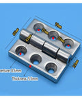 Heavy Duty Concealed Kitchen Cabinet Hinges In Stainless Steel, Adjustable And Polished Six Hole 65x79x5.5mm Design