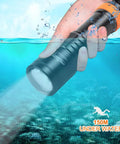 Using D580 Scuba Dive Light 530 Lumens Underwater Flashlight With 6 Degree Narrow Beam IP68 Waterproof at 150m depth.