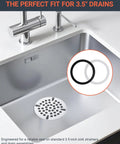 4 Pack Kitchen Sink Gasket Set With 3.5 Inch Drain Seals, 2 Rubber Washers And 2 Paper Washers For One Half And Three Compartment Sinks, Putty-Free, No Plumber Putty Needed, Easy DIY Install And Leakproof Seal, 3.5-inch sink drain