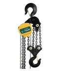 Heavy Duty 5 Ton Hand Chain Hoist Hook Lifting Device with 3 Meters Fall, featuring black chains and hooks, designed for rigging tasks.