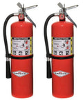 Wall Mount ABC Dry Fire Extinguisher 10 Lb Dual Pack With Bracket Included UL Rated 4A 80B C Multipurpose Fire Safety Kit