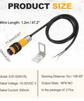 Through Beam Photoelectric Sensor Kit Two Pack 5 Meter Detection 10 To 30V DC M18 Housing NPN NO With Mounting Bracket industrial