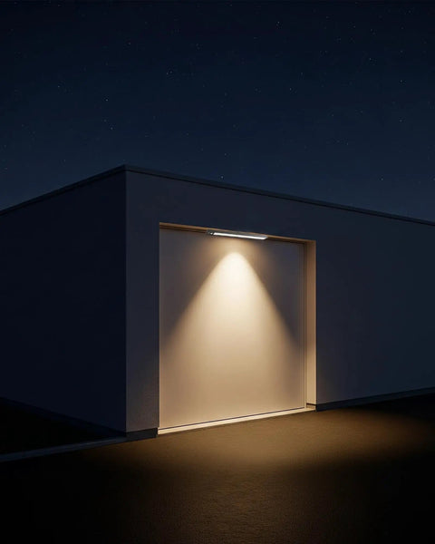 Rechargeable Motion Sensor Ceiling Light With 500 Lumen LED No Fuss Easy Install Full Metal Battery Powered Closet Light mounted outside