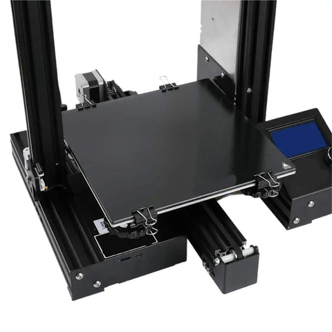 Ender 3 Glass Bed Upgrade 235x235x4mm Tempered Glass Plate Build Surface For Ender 3 Pro And Ender 3 V2 3D Printer Game Changer For Crisper Smoother Pro Grade First Layers black glass bed on Ender 3 printer