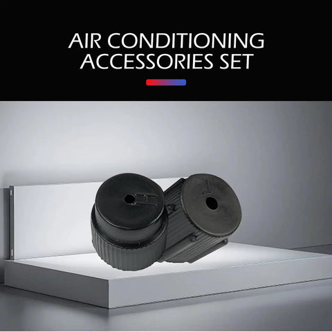 10 Pack Must Have Universal Car AC Valve Caps for High and Low Pressure Ports, shown in black plastic, sealing kit display.