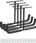 Overhead Garage Storage Rack Ceiling Mount Organizer For Tools, Bicycles, Fishing Rods, Ladders And Lumber Heavy Duty Steel Rust Resistant Wall Mounted Utility Hanger For A Tidy Space Saving Garage with hooks and screws