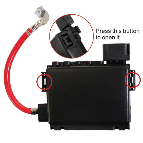 Straight Plug And Play Battery Fuse Box Replacement For 99-04 VW Jetta And Golf MK4 With Nine Blade Fuses Built Tough ABS Housing
