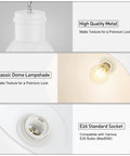 High-quality metal dome lampshade and E26 socket of BoostArea White Pendant Light Kitchen Island, Modern Pendant Light Fixtures.