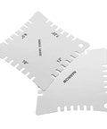 Stainless steel radius gauge from 15 Piece Guitar Luthier Tools Set With Radius Gauge String Action Ruler 32 Feeler Gauge Blades