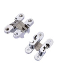 Hidden Door Hinge Set With 8 Pack Concealed Cross Hinges In Zinc Alloy Heavy Duty 180 Degree Invisible Swing For Wooden Doors