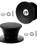 Two Pack Silicone Pot Lid Knob Replacement, Heat Resistant And Anti Static, Non Slip Grip, Easy Install For Slow Cookers, Skillets, Dutch Ovens And All Kitchen Lids Black, with screws