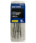 Stainless Steel Wood Screws Size 10 2 Inch Flat Head Square Drive Pack Of 10 For Framing Trim Decking And General Woodworking