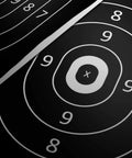 Made In USA Paper Shooting Range Silhouette Targets 50 Sheets 17x25 Inch for pistols and rifles, close-up of target zones