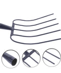 Heavy Duty Handheld Manure Fork Workhorse For Farm Work And Yard Cleanup With Durable Prong Design And Rust Resistant Construction