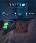 No Touch Forehead Thermometer For Adults And Kids, Ultra Fast 1 Second Read Infrared Thermometer With Accurate Fever Detection, Safe No Cross Contamination, Easy One Button Use With Backlit Display, non-contact use near sleeping child