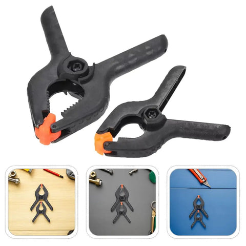 Cool 20 Piece Plastic Spring Clamp Kit For Woodworking And DIY Projects, Lightweight Durable Clips Perfect For Balloon Arches Backdrop Fastening And Crafts, black plastic clamps