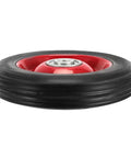 4 Pack 8 x 1.75 Inch Solid Rubber Wheel With Ball Bearing, Flat Free Tire for Hand Trucks, Replacement Wheel, side view