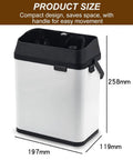 Automatic Electric Portafilter Cleaner With Integrated Knock Box For Fast Espresso Grounds Removal And No Sweat Smooth Cleanup, compact design with handle.