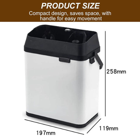 Automatic Electric Portafilter Cleaner With Integrated Knock Box For Fast Espresso Grounds Removal And No Sweat Smooth Cleanup, compact design with handle.
