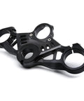 Premium CNC Aluminum Top Triple Tree Clamp for 2020-2024 ZX-25R and ZX-4R Motorcycles, black anodized finish, close-up view