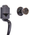 Front Door Lock Set With Tulip Knob In Oil Bronze Single Cylinder Grade Three Security Fits Standard Doors 1 3 8 To 1 3 4 Inches Thick Universal Handing And Adjustable Latch For 2 3 8 Or 2 3 4 Backset No Fuss Install