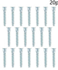 20-piece set of 7x40mm Furniture Confirmat Screws Self Drilling Carbon Steel Zinc Plated Inner Hex Socket Hex Head, silver tone.
