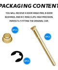 4 Piece Door Hinge Pins And Bushings Kit For Ford F100 F150 F250 F350 And Bronco 1980 1985 And 1996 Models, packaging content