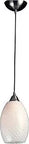 Mulinello Mini Pendant Light 1 Light Satin Nickel Finish With White Swirl Glass Transitional Style Ceiling Fixture Hardwired