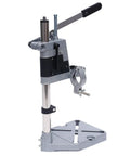 Universal Drill Press Adapter For Hand Tools, Adjustable Benchtop Conversion Stand with aluminum base and depth gauge.