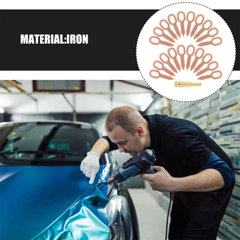Man using Beast Dent Puller And Welder Kit For Auto Body And Sheet Metal Repair With Shaping Tabs Durable Steel Construction