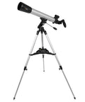 70mm Telescope With Phone Adapter Carbon Fiber Body Silver Finish For Epic Moon And Planet Views Includes Two Plossl Eyepieces And 2x Barlow Lens