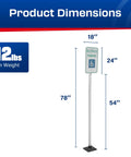 Flexible Handicap Parking Sign Post With Quick Bounce Back Spring System For Reserved Accessible Spots Super Slick Aluminum Build, 78 inches tall.