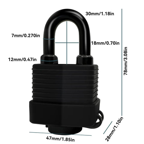 Heavy Duty Weather Resistant Padlock With Chain For Fences Gates And Outdoor Gear Anti Theft Hardened Security Chain Lock 6mm Thick Built Tough For Motorcycles Bicycles Outdoor Furniture And More