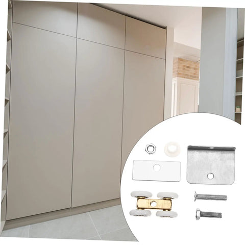 Replace Rattling Janky Doors Fast With Heavy Duty Sliding Rollers Whisper Quiet Track Pulleys For Barn Cabinet Glass Doors Adjustable Glides That Move Smooth As Butter Daily Use with hardware and sliding rollers.