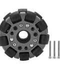 Double 100mm Omnidirectional Plastic Wheel for Robots and Racing Rigs with screws included