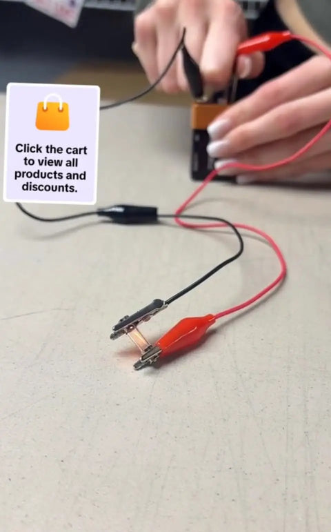 Hands-On Compact Electronics Kit Mini Pack for Charles Platt Third Edition Electronics Book in use with wires and components