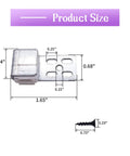 Heavy Duty Upholstery Spring Clips With Screws Beefy Sofa Frame Connectors dimensions showing steel and nylon sizes for furniture repair.