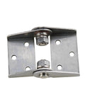 Stainless steel torque hinge with adjustable damping axis; large size, 1 piece