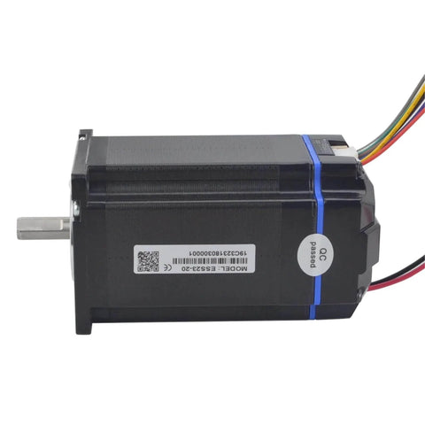 Side view of High Torque 2.2Nm Integrated Closed-Loop Servo Motor With Encoder, 24 To 50 VDC, 1000 CPR, 8 Mm Shaft for industrial use.