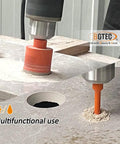Diamond Core Drill Bit Kit For Porcelain Tile Ceramic Marble Brick 8 Piece Triangle Shank Set used on marble surface