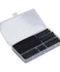 Premium Multisize Heat Shrink Tubing Kit Made From Tough Polyethylene For Awesome Electrical Insulation And Cable Protection Against High Temps In Any Wiring Job, open case