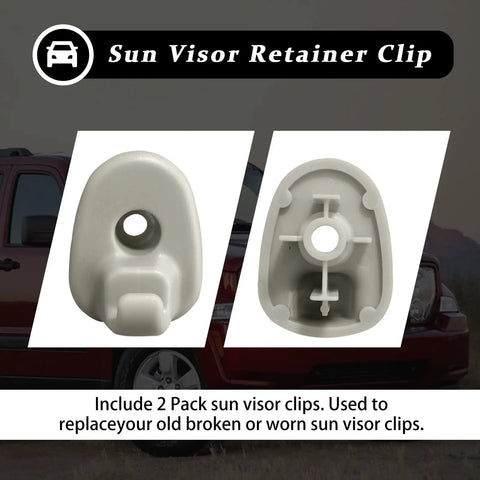Two Pcs Car Sun Visor Clip For Jeep Liberty 2005-2012 And Dodge Nitro 2008-2012, Upgraded Interior Sunscreen Holder Hook