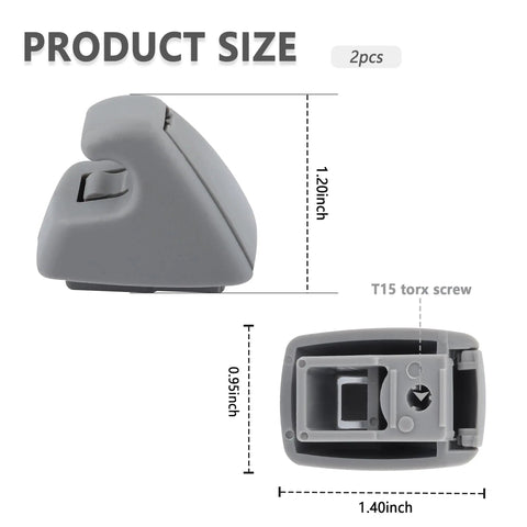 2 Pack Car Sun Visor Clip Replacement Inner Visor Clips For Cars 95994975 95994976 OEM Easy Install Durable