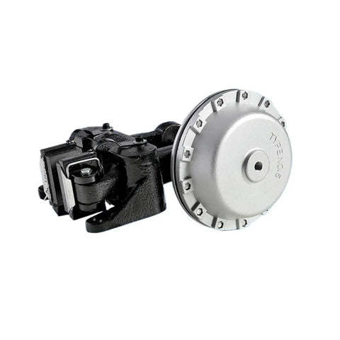 Heavy Duty Pneumatic Disc Brake Chuck With Magnetic Powder Brake For Vertical And Horizontal Disc Clamping Precise Fast Workhorse Grade Friction