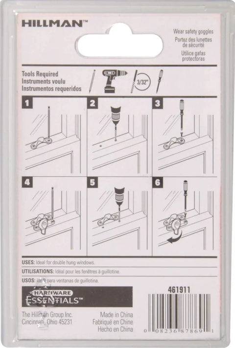 Instructions for installing Crescent Brass Sash Window Lock Go To Security And Style Built To Last Heavy Duty Rust Resistant Cam Style Lock
