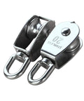 2 Pcs 304 Stainless Steel M20 Silver Single Pulley Block For Wire Rope Hanging And Towing Wheel 20mm Wheel Diameter